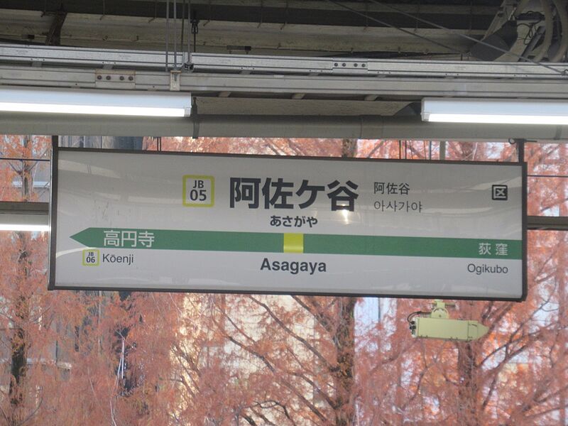 ファイル:AsagayaST Station Sign.jpg