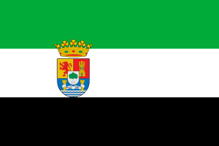 ファイル:Flag of Extremadura, Spain (with coat of arms).png
