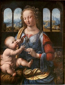 ファイル:Madonna of the Carnation da Vinci.jpg