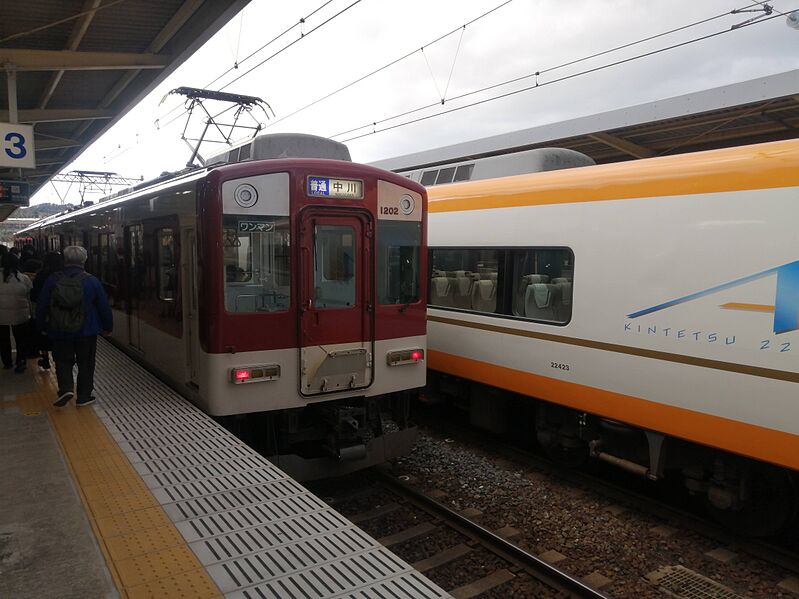 ファイル:Kintetsu 1201 Series RC02 at Matsusaka St.jpg