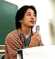 Hiroyuki Nishimura's speech in Sapporo 20050831.jpg